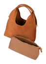 VALENTINO Samba Velvet Shopping Bag Mattone VALENTINO Samba Velvet Shopping Bag Mattone