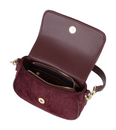 VALENTINO Velvet Flap Bag Bordeaux VALENTINO Velvet Flap Bag Bordeaux