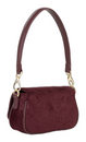 VALENTINO Velvet Flap Bag Bordeaux VALENTINO Velvet Flap Bag Bordeaux
