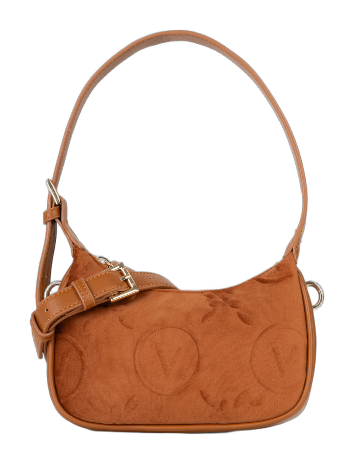 VALENTINO Samba Velvet Shoulder Bag Mattone
