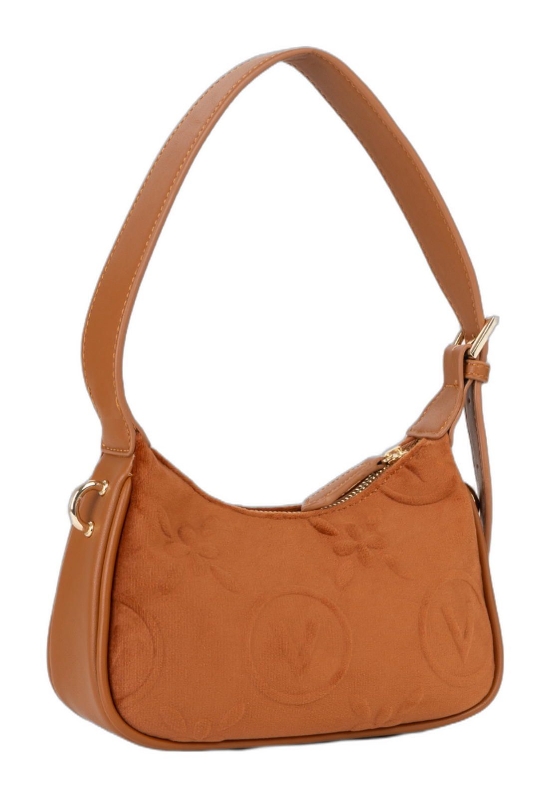 VALENTINO Samba Velvet Shoulder Bag Mattone VALENTINO Samba Velvet Shoulder Bag Mattone