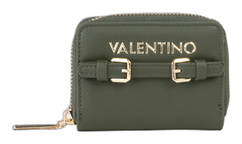 VALENTINO Archi Zip Around Wallet Verde Militare