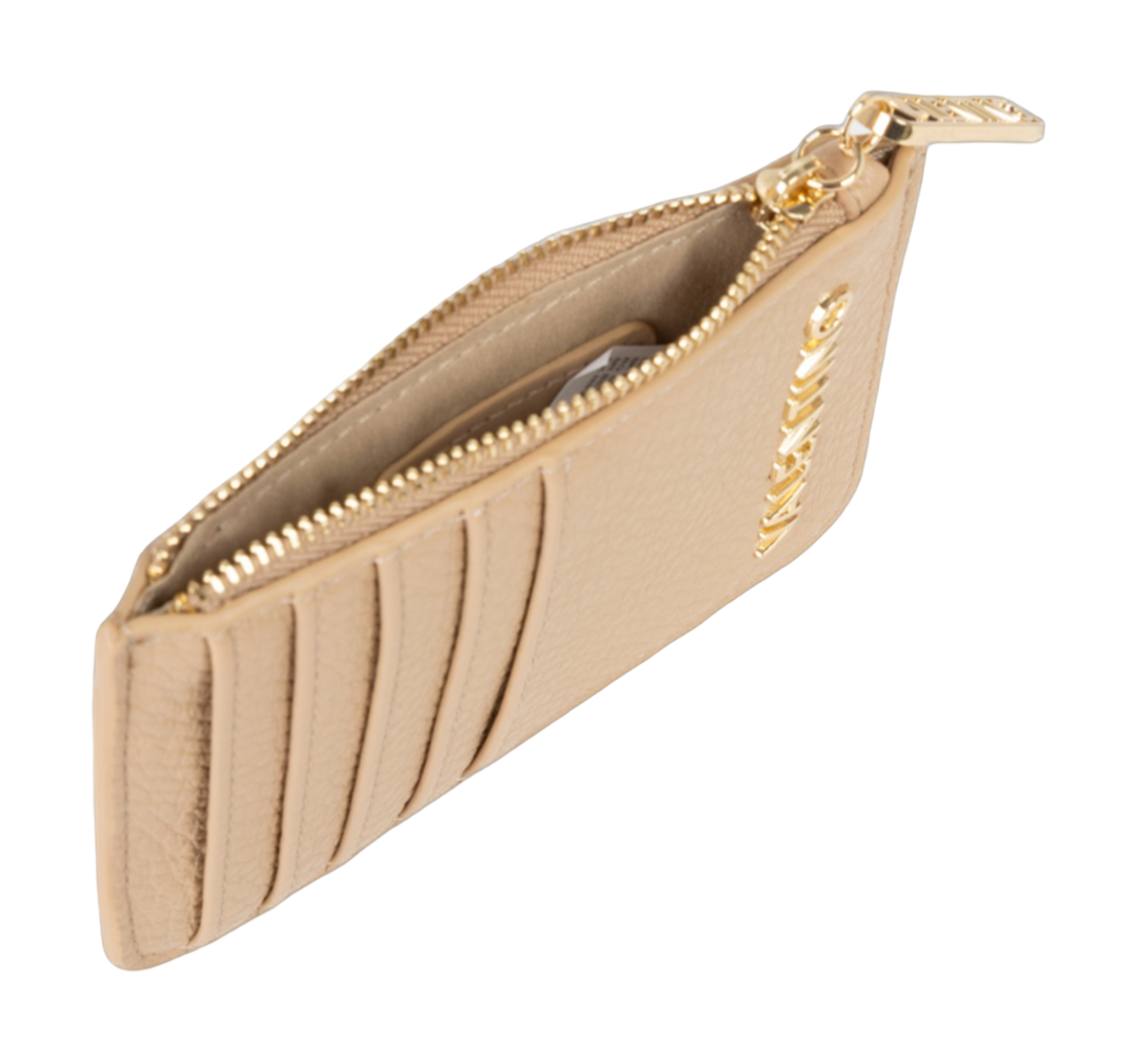 VALENTINO Maury Credit Card Case Beige VALENTINO Maury Credit Card Case Beige