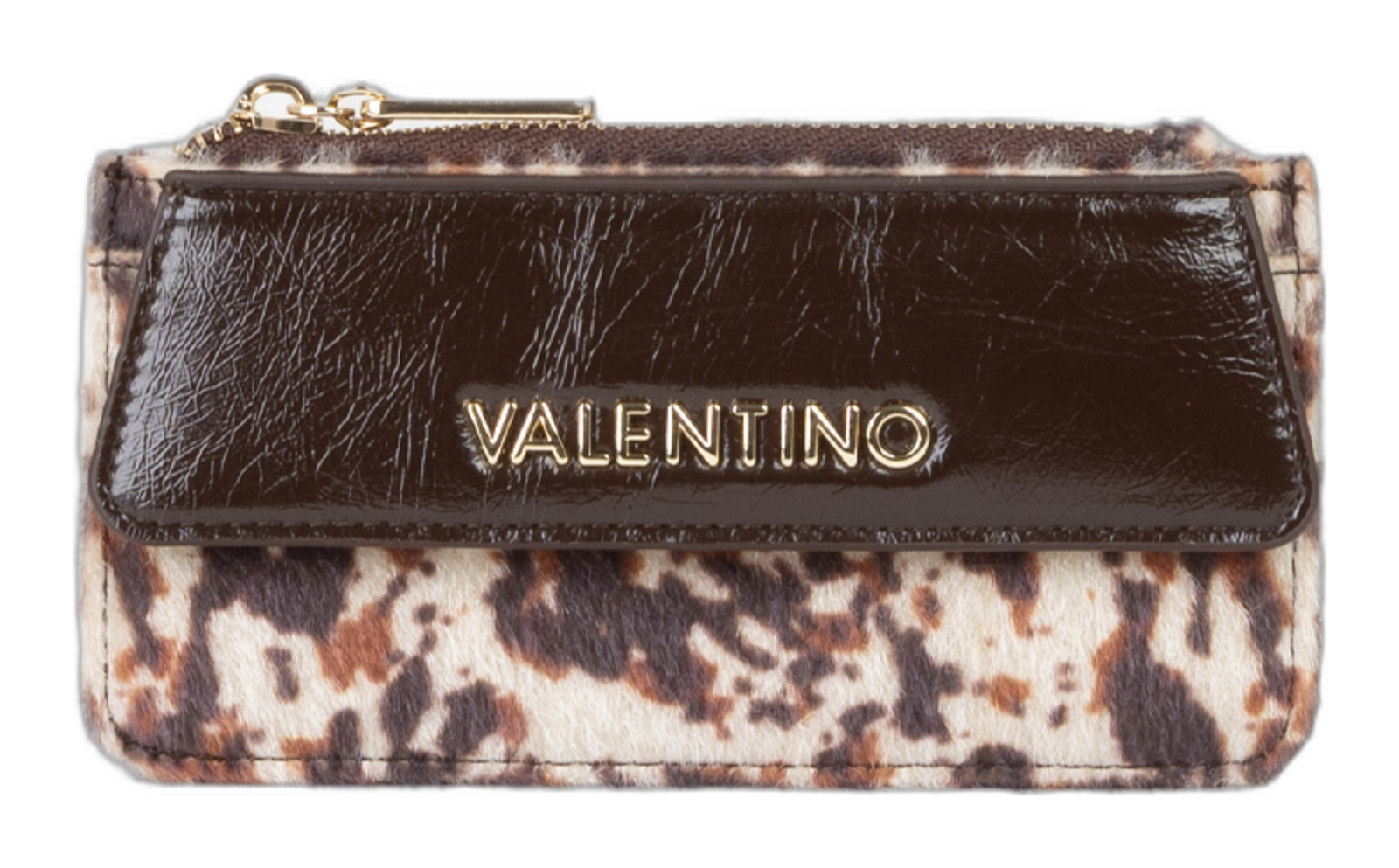 VALENTINO Line Card Holder Caffe / Multi
