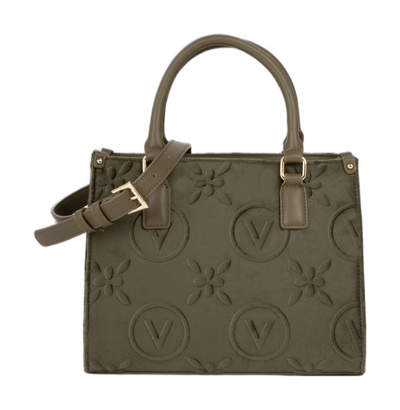 VALENTINO Samba Velvet Handbag Verde Militare