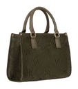 VALENTINO Samba Velvet Handbag Verde Militare VALENTINO Samba Velvet Handbag Verde Militare
