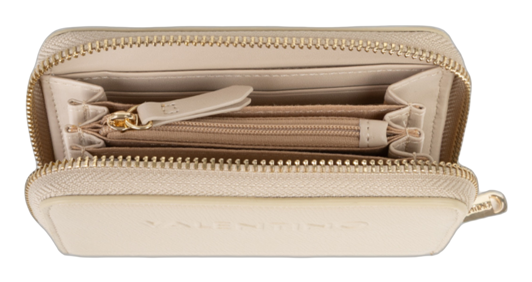 VALENTINO Bianka Re Zip Around Wallet Beige VALENTINO Bianka Re Zip Around Wallet Beige