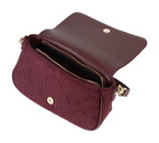 VALENTINO Velvet Flap Bag Bordeaux VALENTINO Velvet Flap Bag Bordeaux