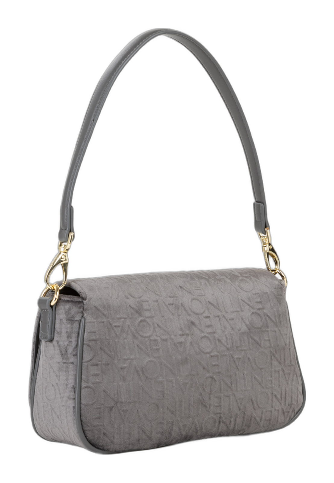 VALENTINO Velvet Flap Bag Antracite VALENTINO Velvet Flap Bag Antracite