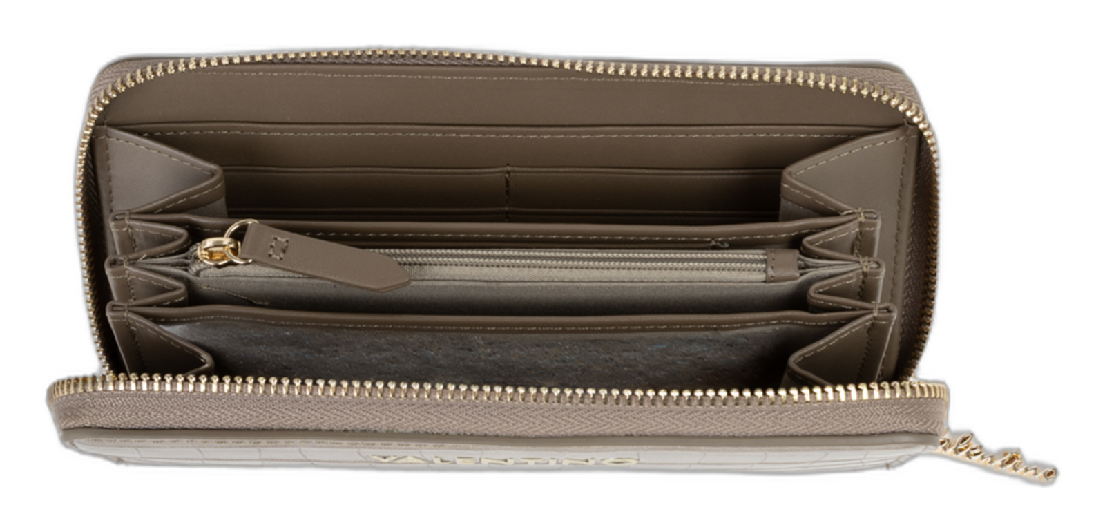 VALENTINO Opaline Re Zip Around Wallet Taupe VALENTINO Opaline Re Zip Around Wallet Taupe