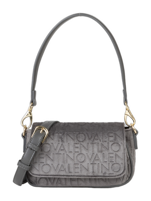 VALENTINO Velvet Flap Bag Anthracite