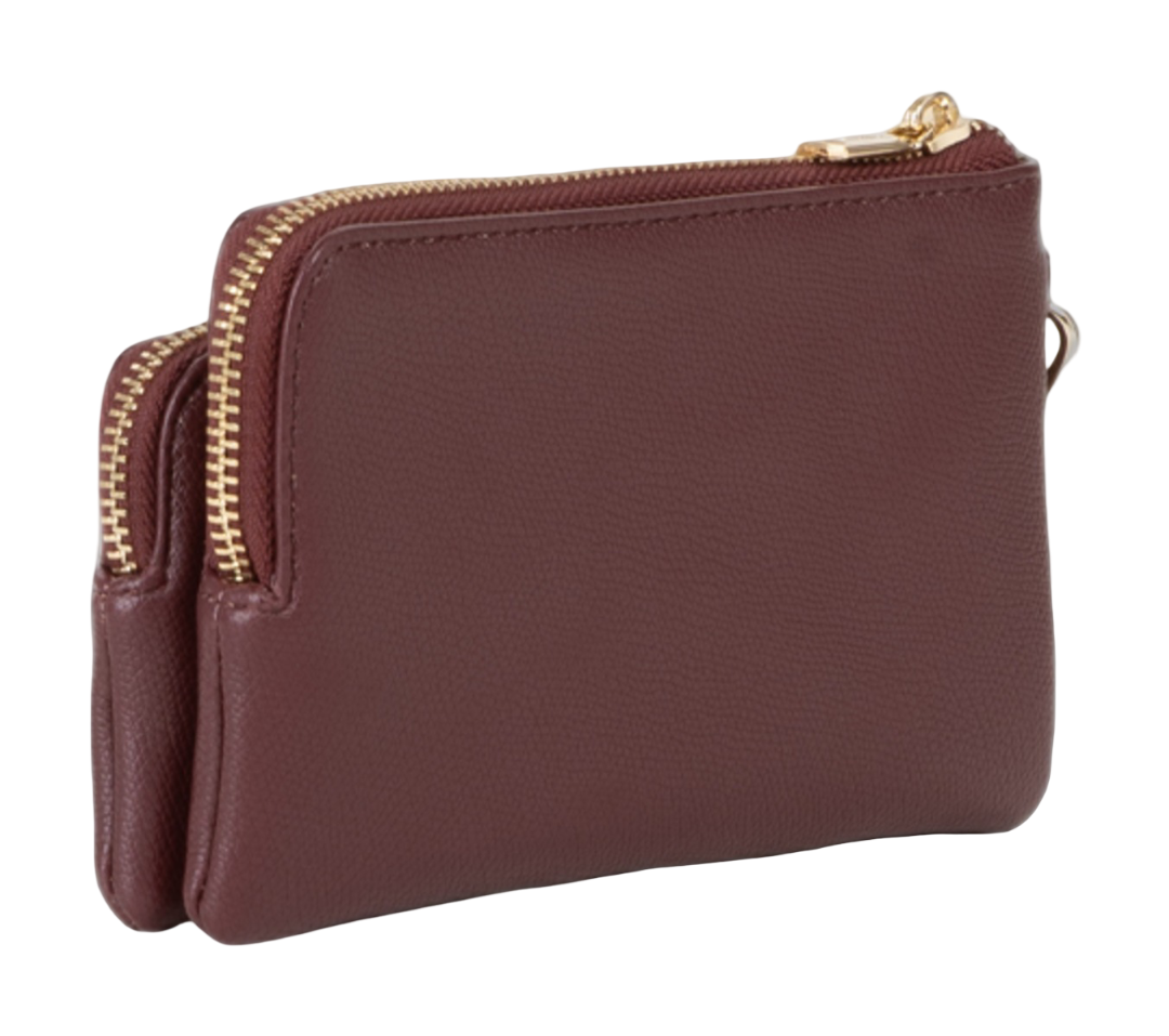 VALENTINO Bianka Re Zip Bag Bordeaux VALENTINO Bianka Re Zip Bag Bordeaux