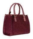 VALENTINO Samba Velvet Handbag Bordeaux