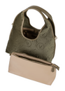 VALENTINO Samba Velvet Shopping Bag Verde Militare