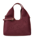 VALENTINO Samba Velvet Shopping Bag Bordeaux