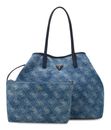 GUESS Victtoria 2 in 1 Tote L Denim Logo GUESS Victtoria 2 in 1 Tote L Denim Logo