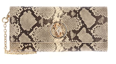 U.S. POLO ASSN. New Ceremony Clutch Natural Python
