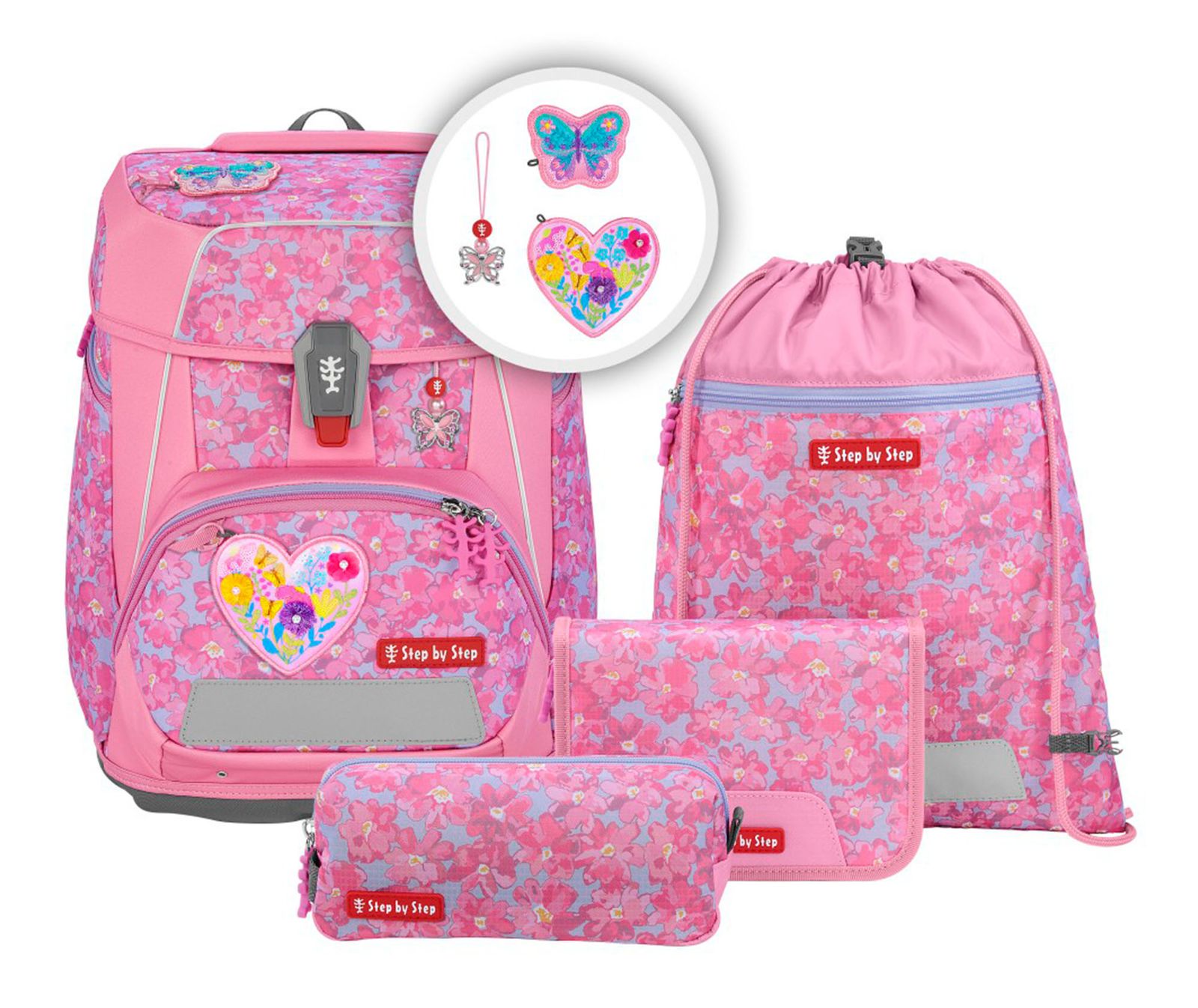 Step by Step Space Schulranzen-Set 5-teilig Heart Luma