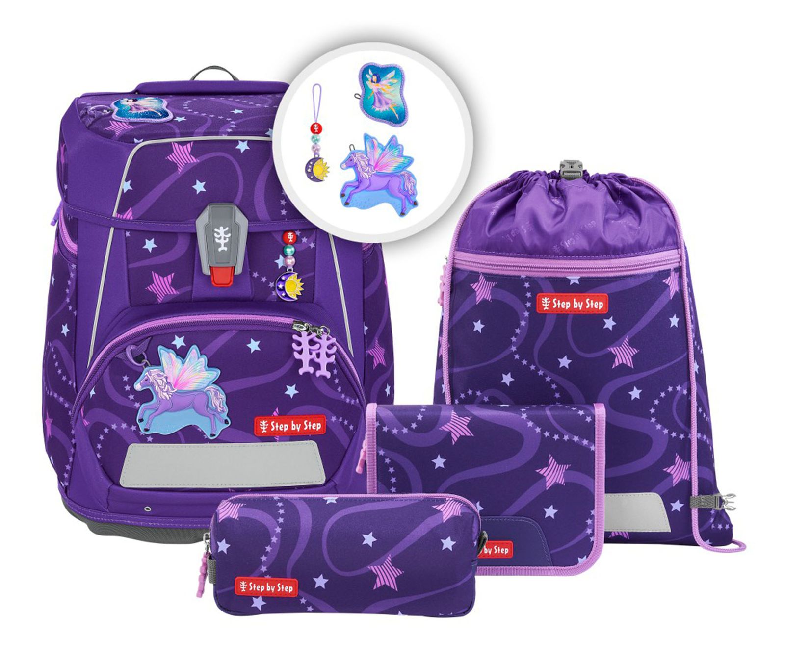 Step by Step Space Schulranzen-Set 5-teilig Pegasus Emily