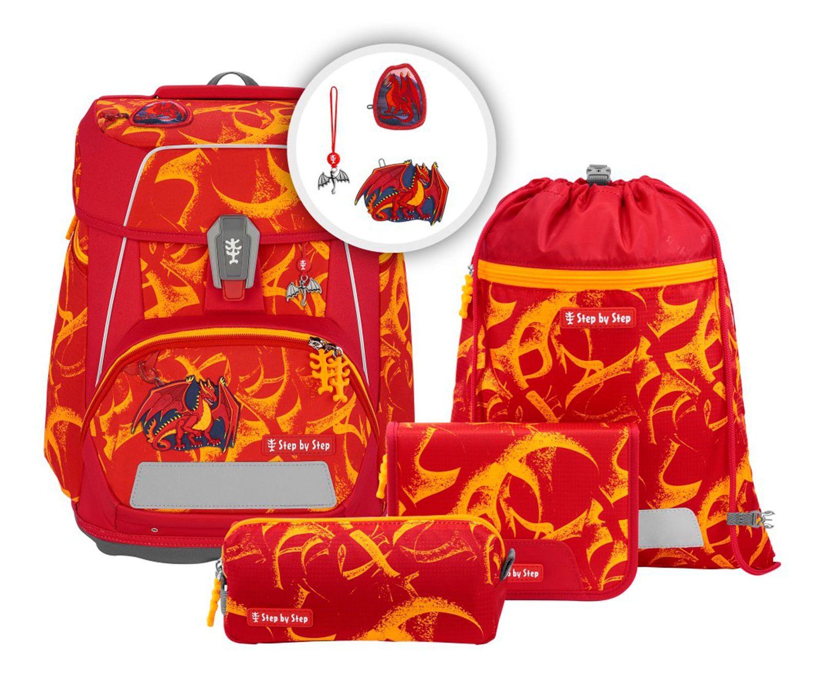 Step by Step Space Schulranzen-Set 5-teilig Dragon Toro