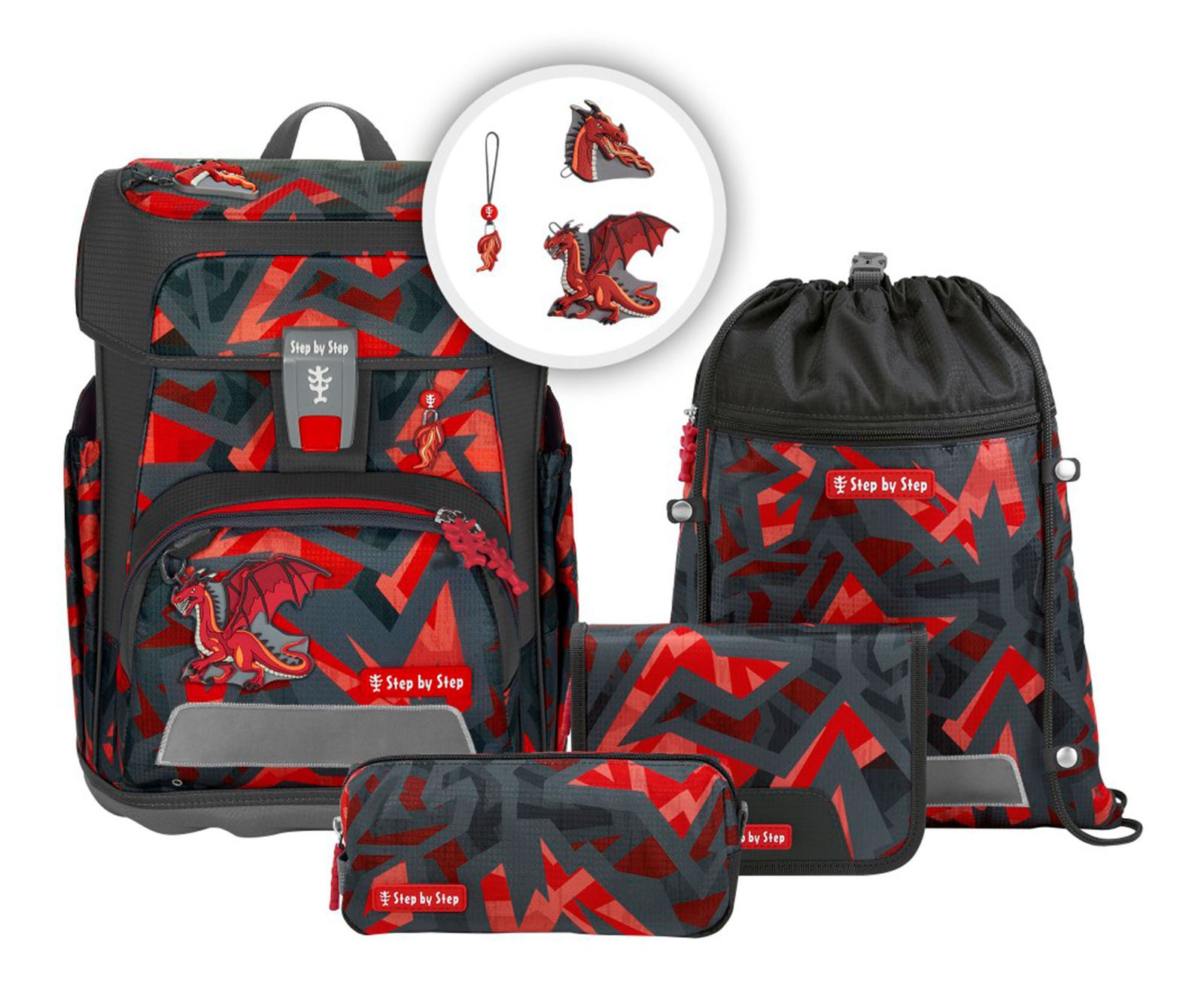Step by Step Cloud Schulranzen-Set 5-teilig Dragon Firo