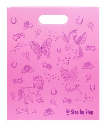 Step by Step Folder Box With Carrying Handle Pink