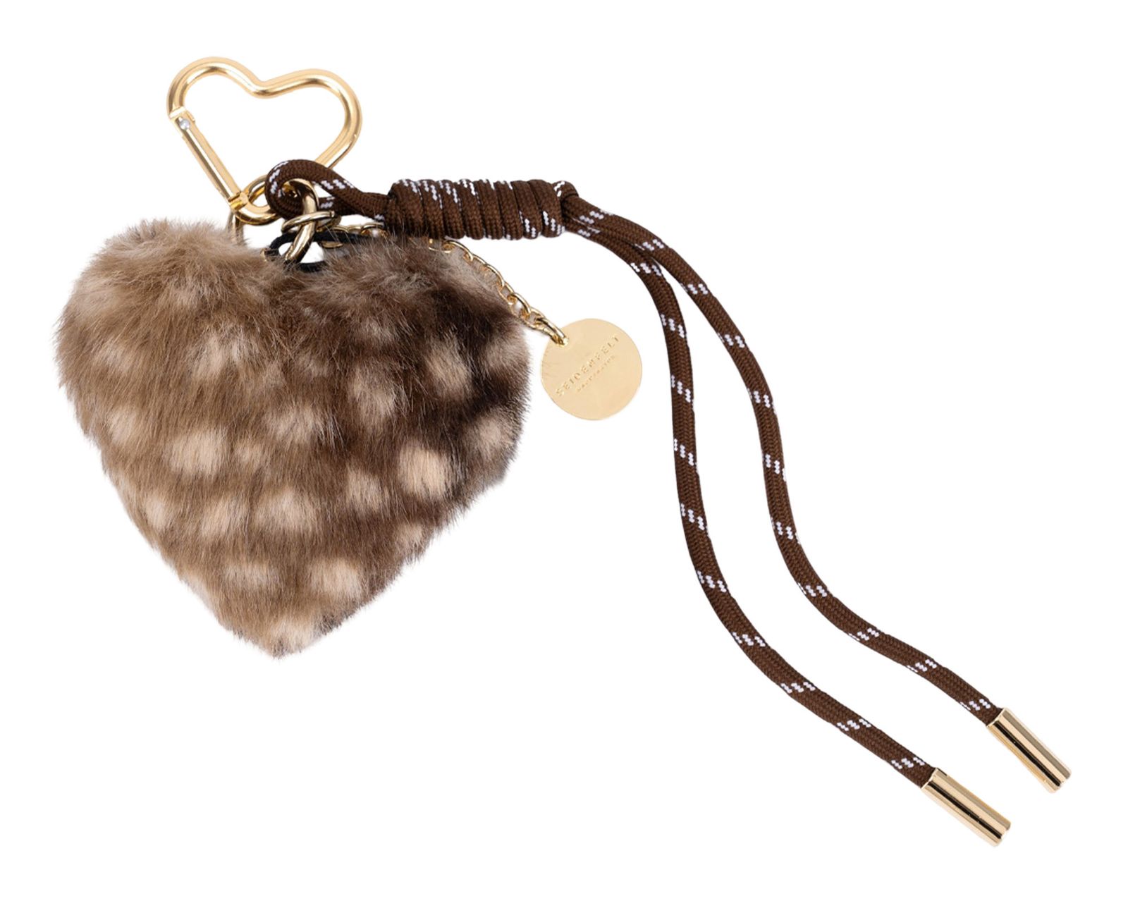 SEIDENFELT MANUFAKTUR Fluffy Heart Charm Mottled Dark Brown SEIDENFELT MANUFAKTUR Fluffy Heart Charm Mottled Dark Brown