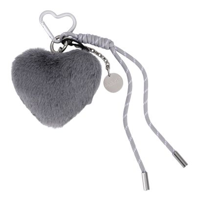 SEIDENFELT MANUFAKTUR Fluffy Heart Charm Grey SEIDENFELT MANUFAKTUR Fluffy Heart Charm Grey