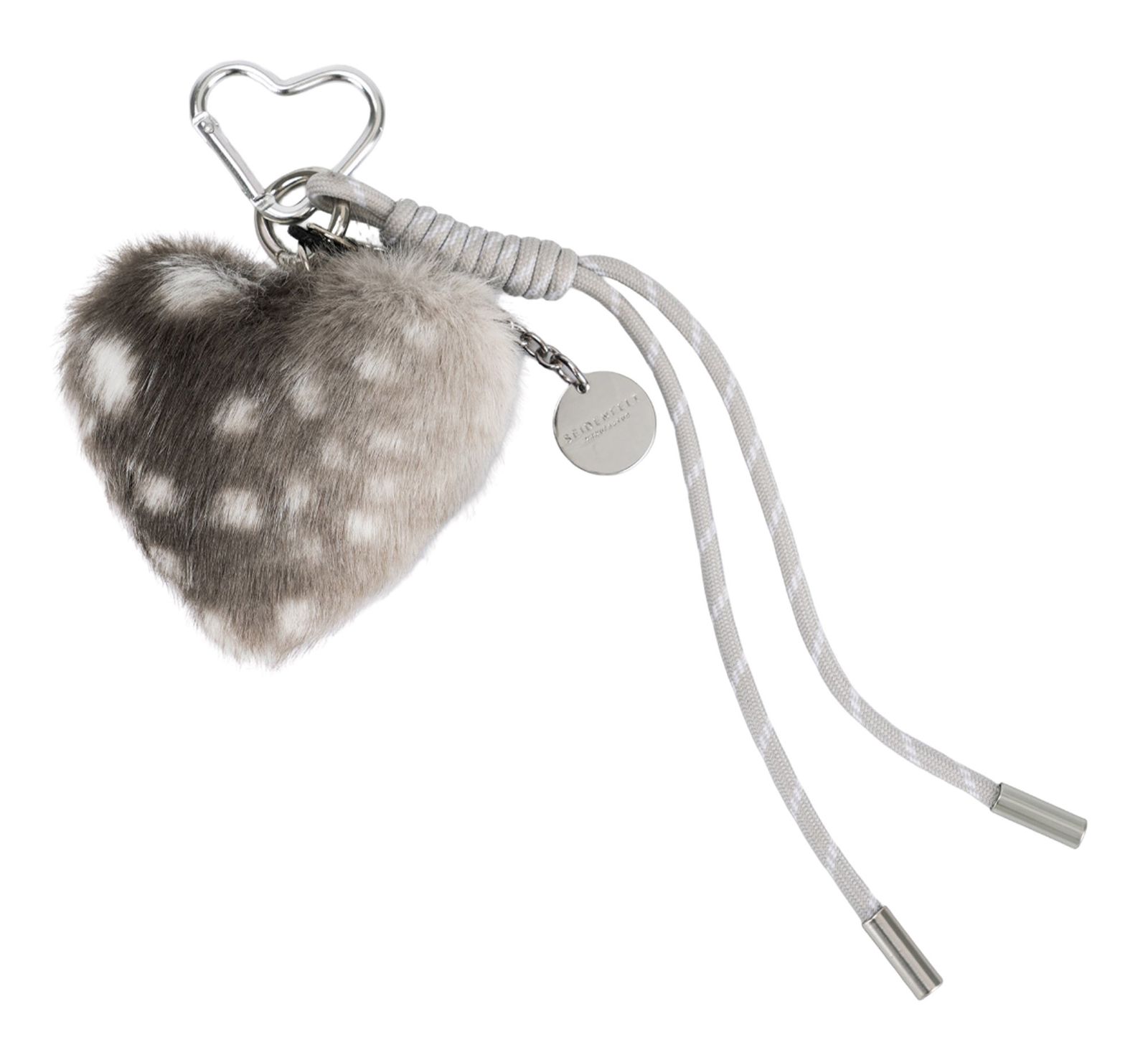 SEIDENFELT MANUFAKTUR Fluffy Heart Charm Mottled Anthracite SEIDENFELT MANUFAKTUR Fluffy Heart Charm Mottled Anthracite