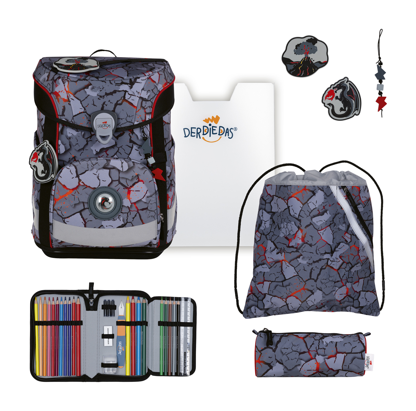 DerDieDas ErgoFlex Light Set 6-teilig Dragon Flame