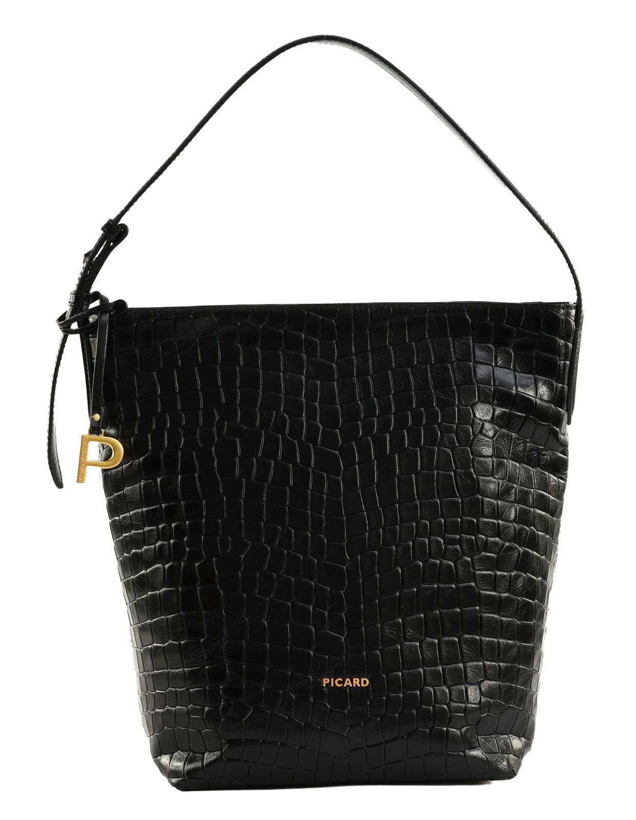 PICARD Croco Shoulder Bag Black
