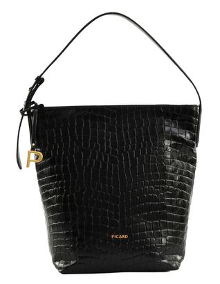 PICARD Croco Shoulder Bag Black