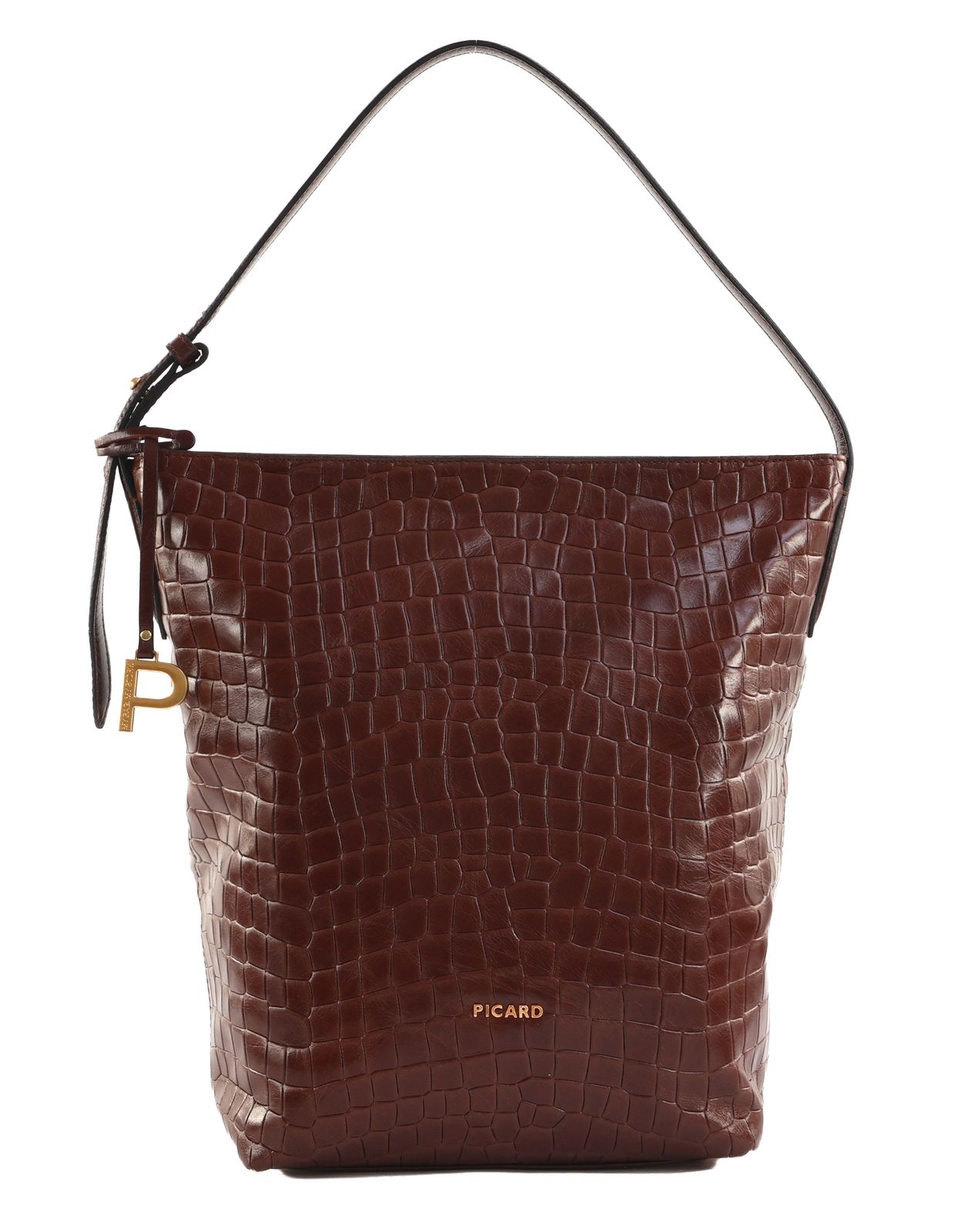 PICARD Croco Shoulder Bag Cafe