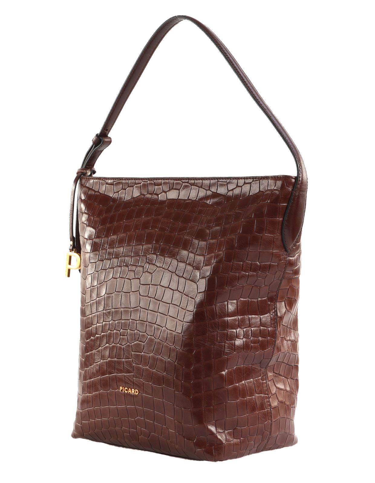 PICARD Croco Shoulder Bag Cafe PICARD Croco Shoulder Bag Cafe