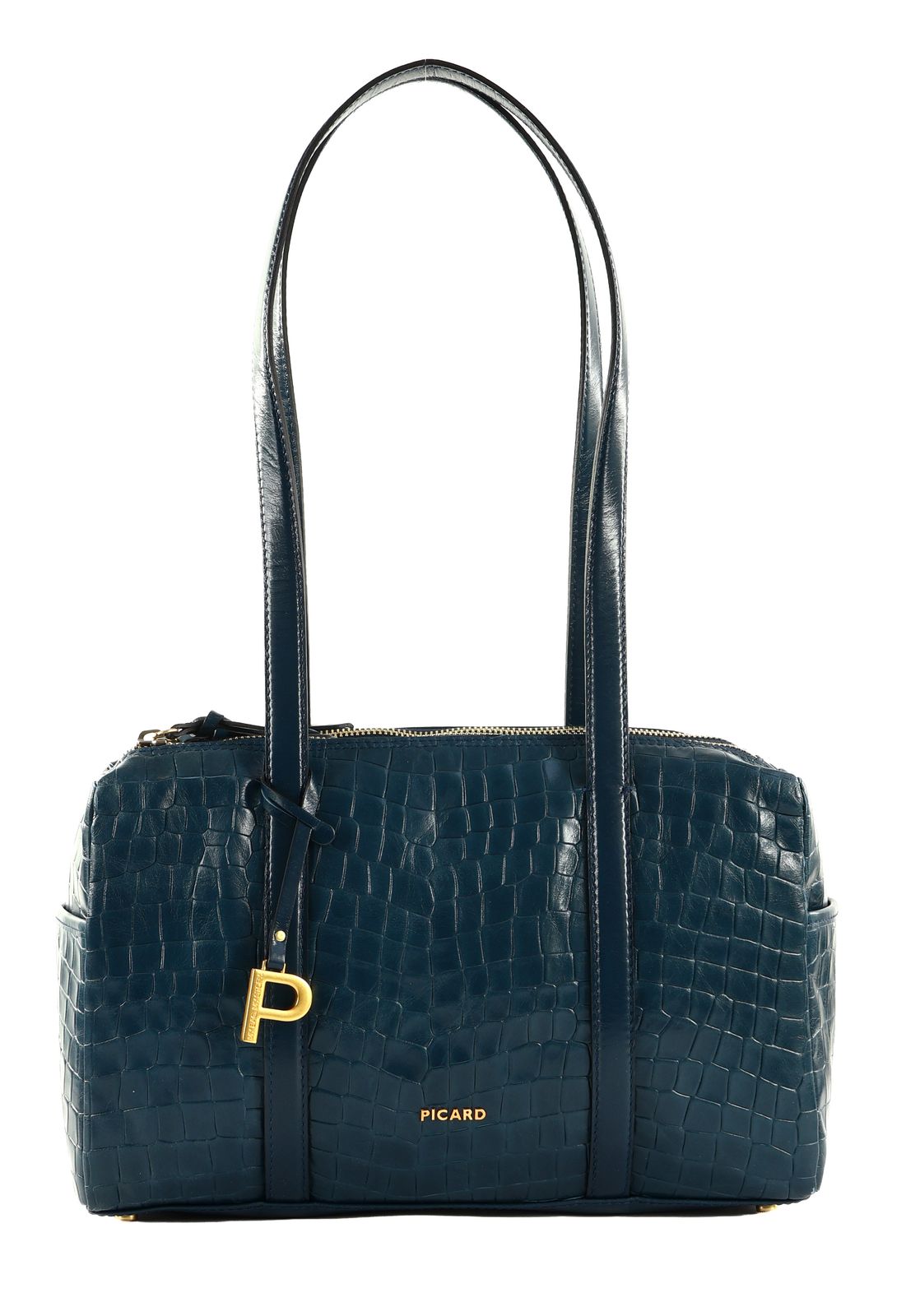 PICARD Croco Shoulder Bag Deep Ocean