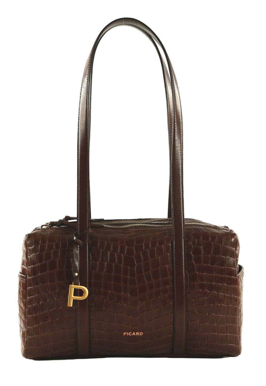 PICARD Croco Shoulder Bag Cafe